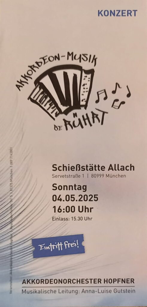 Plakat Konzertankündigung